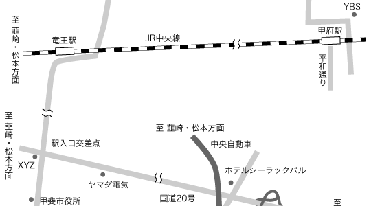 竜王駅近辺の地図
